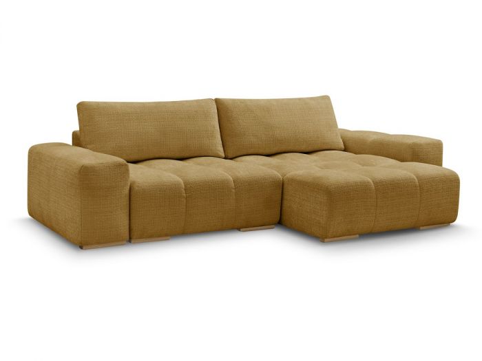 Canapé d'angle réversible convertible coffre ANAKIN tissu texturé