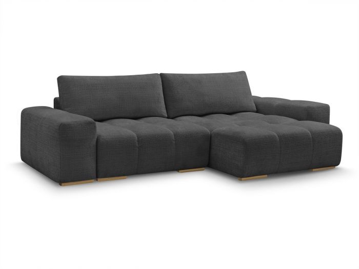 Canapé d'angle réversible convertible coffre ANAKIN tissu texturé