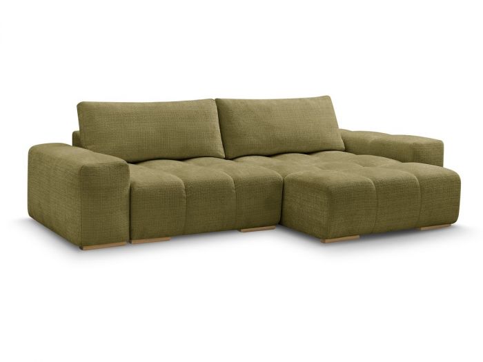 Canapé d'angle réversible convertible coffre ANAKIN tissu texturé