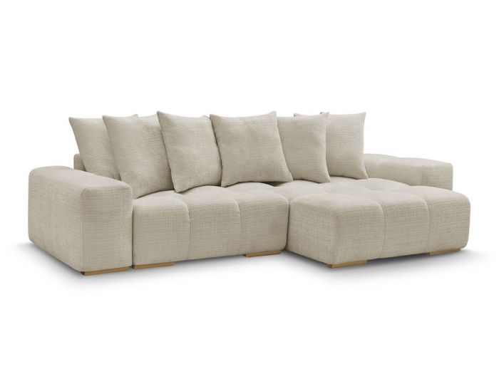 Canapé d'angle réversible convertible coffre ANAKIN tissu texturé