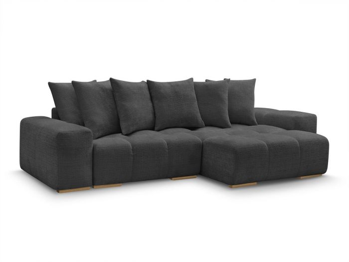 Canapé d'angle réversible convertible coffre ANAKIN tissu texturé