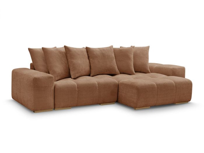 Canapé d'angle réversible convertible coffre ANAKIN tissu texturé