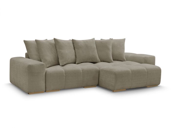 Canapé d'angle réversible convertible coffre ANAKIN tissu texturé