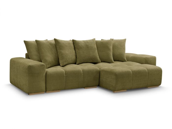 Canapé d'angle réversible convertible coffre ANAKIN tissu texturé