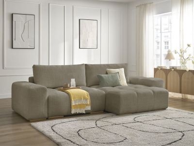 Canapé d'angle réversible ANAKIN tissu texturé