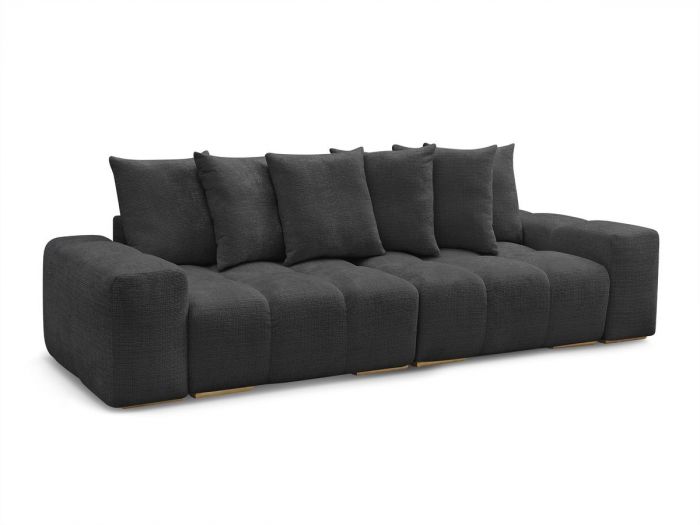 Canapé droit convertible coffre ANAKIN tissu texturé