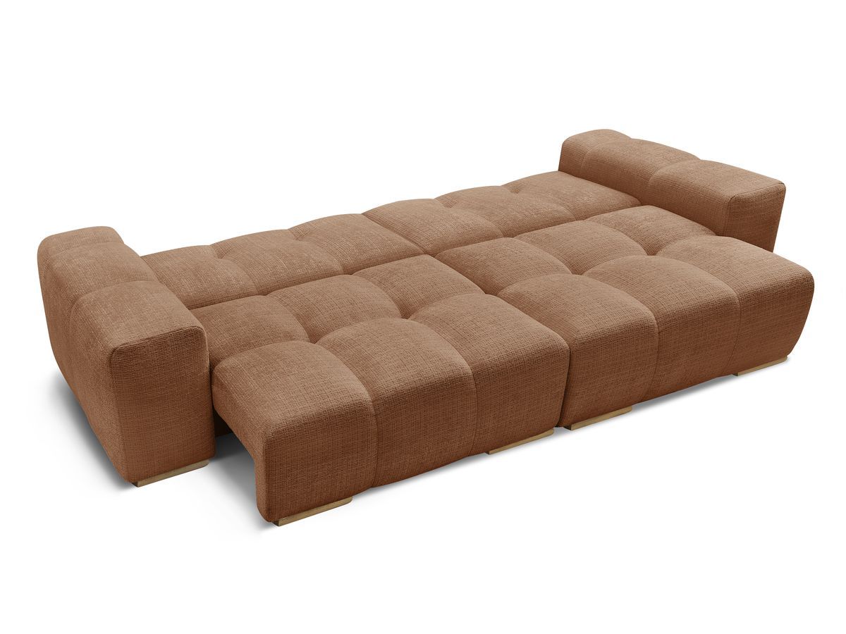 Canapé droit convertible coffre ANAKIN tissu texturé