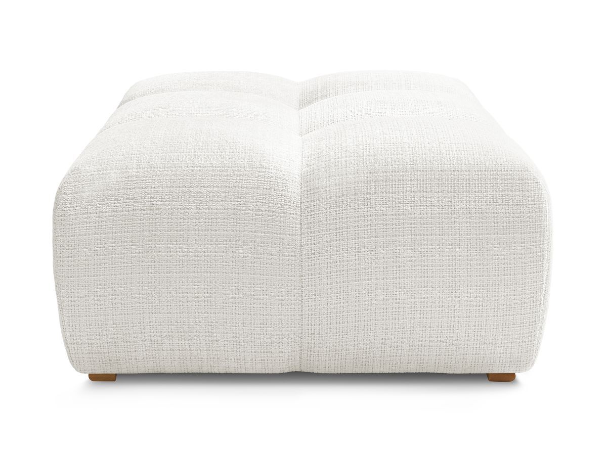 Canapé d'angle fixe EVEREST tissu chiné - Orange - Angle droit - 10 coussins