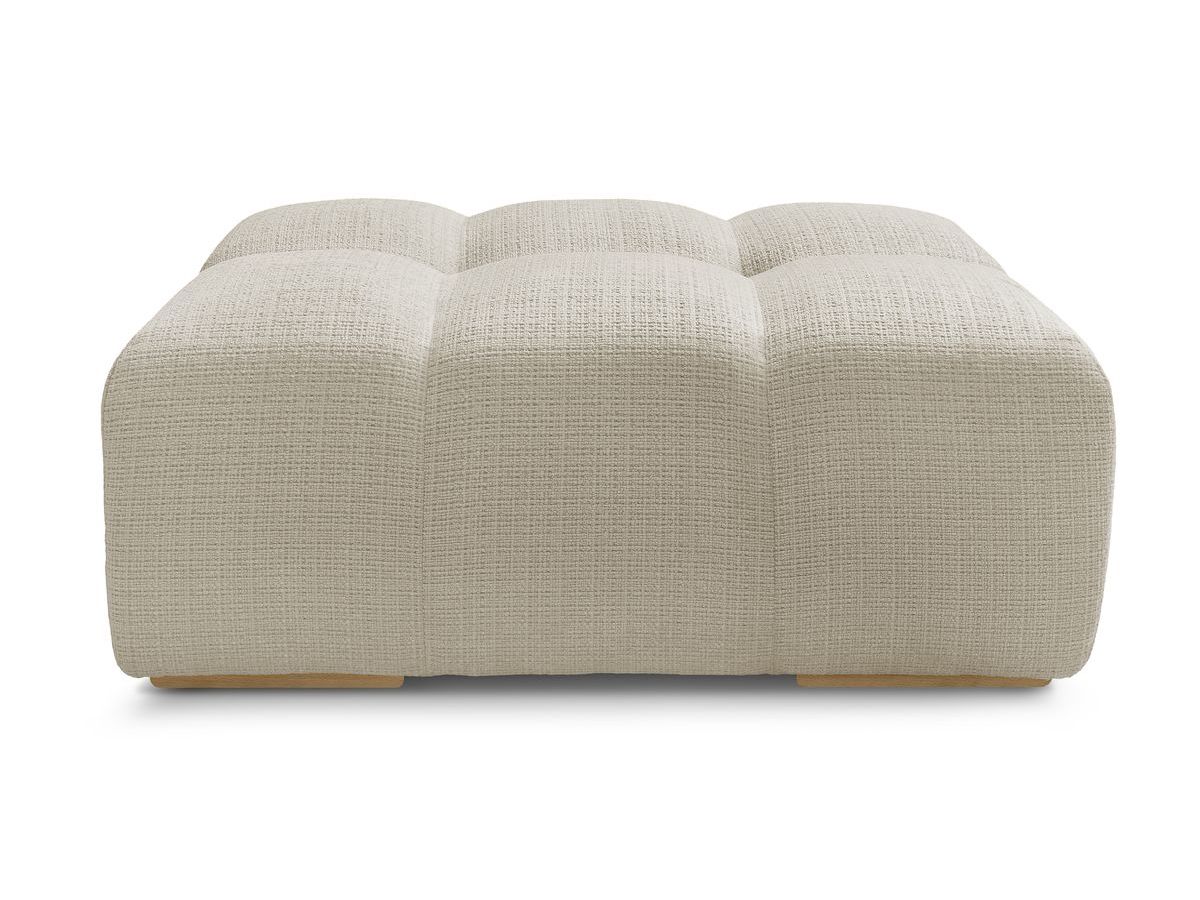 Canapé d'angle fixe EVEREST tissu chiné - Orange - Angle droit - 10 coussins