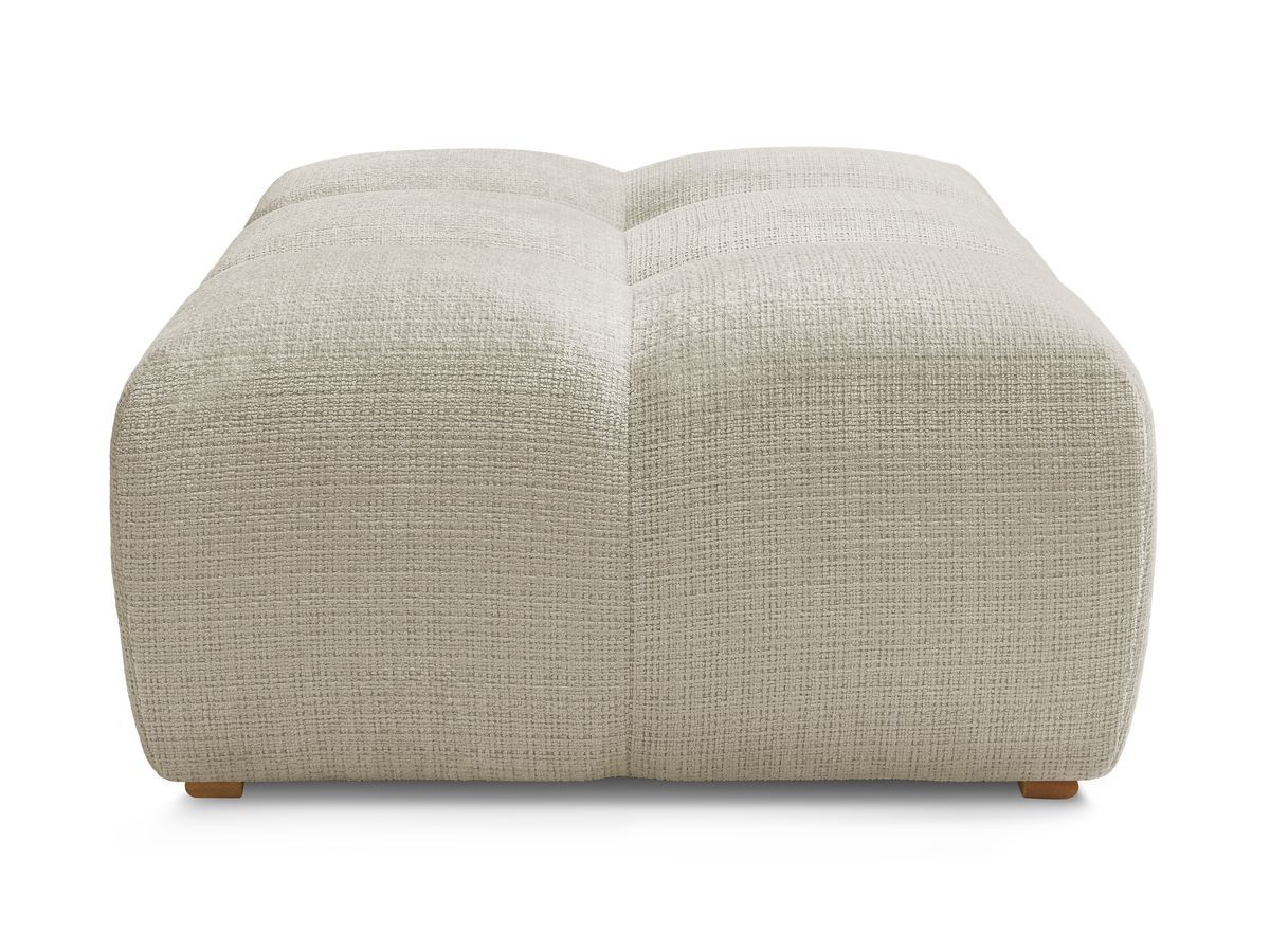 Canapé d'angle fixe EVEREST tissu chiné - Orange - Angle droit - 10 coussins