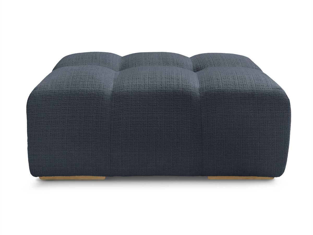 Canapé d'angle fixe EVEREST tissu chiné - Orange - Angle droit - 10 coussins