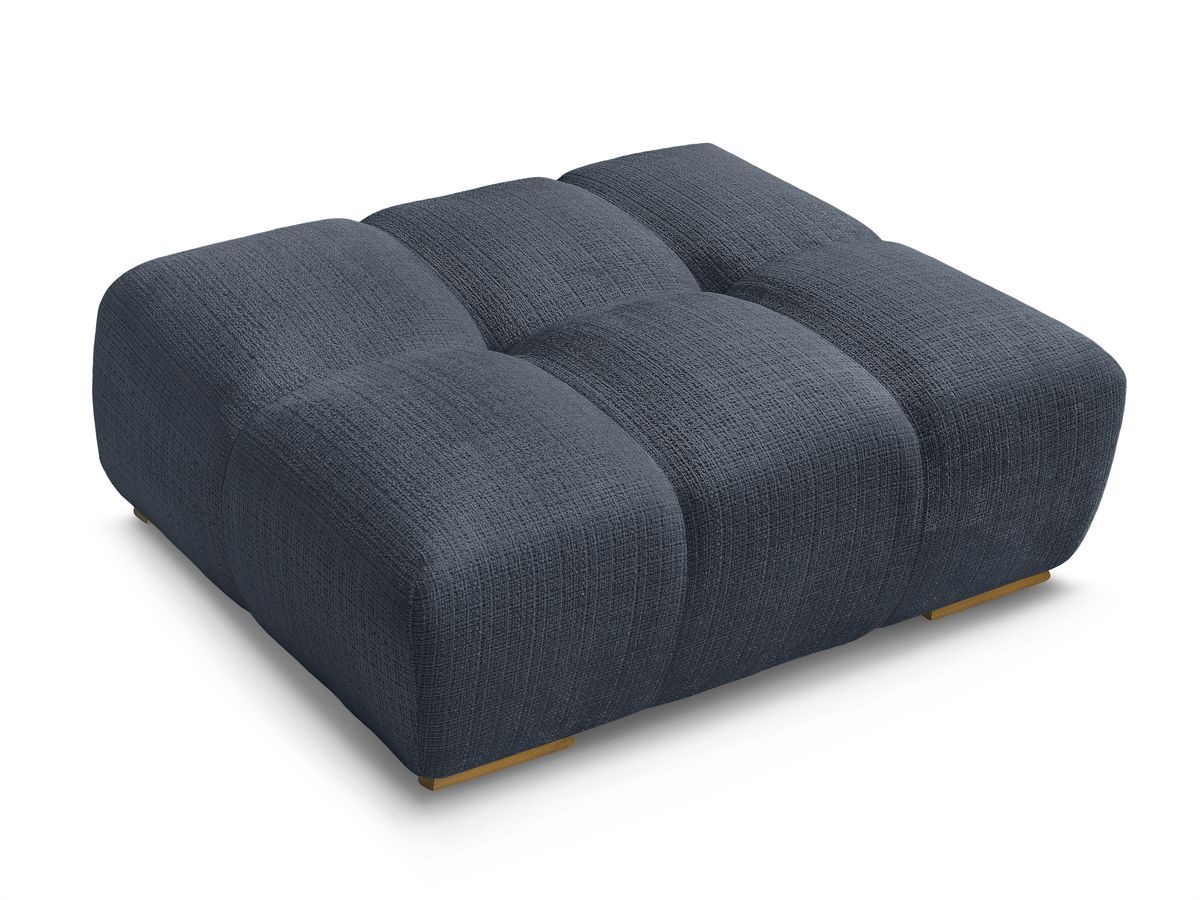 Canapé d'angle fixe EVEREST tissu chiné - Orange - Angle droit - 10 coussins