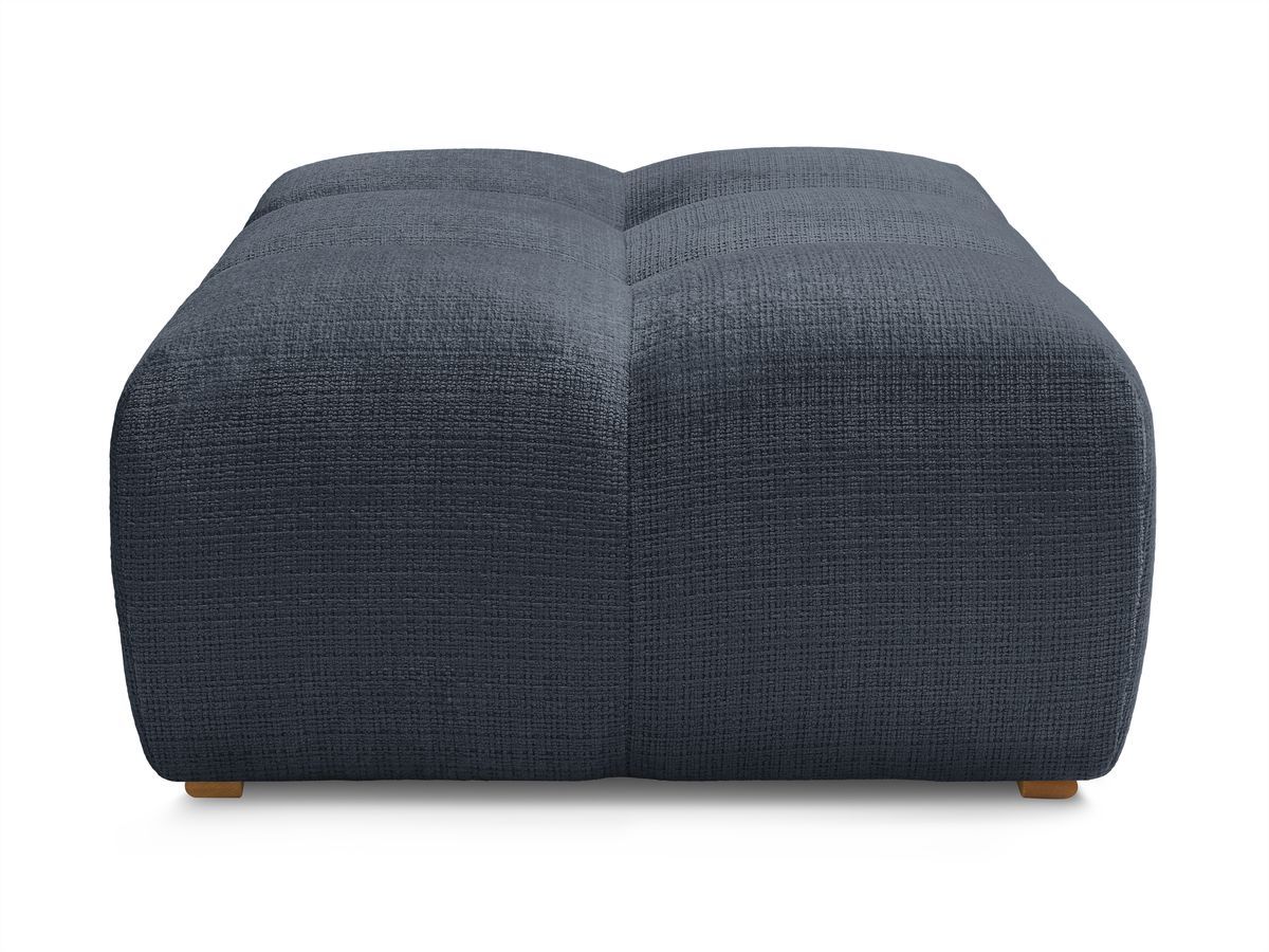 Canapé d'angle fixe EVEREST tissu chiné - Orange - Angle droit - 10 coussins