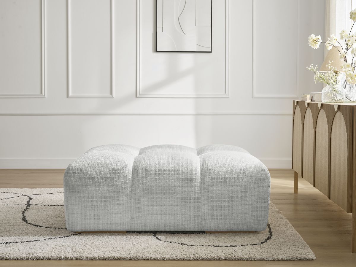 Pouf ANAKIN texturé gris clair — vue 5