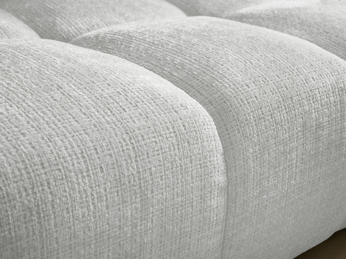 Canapé d'angle fixe EVEREST tissu chiné - Orange - Angle droit - 10 coussins