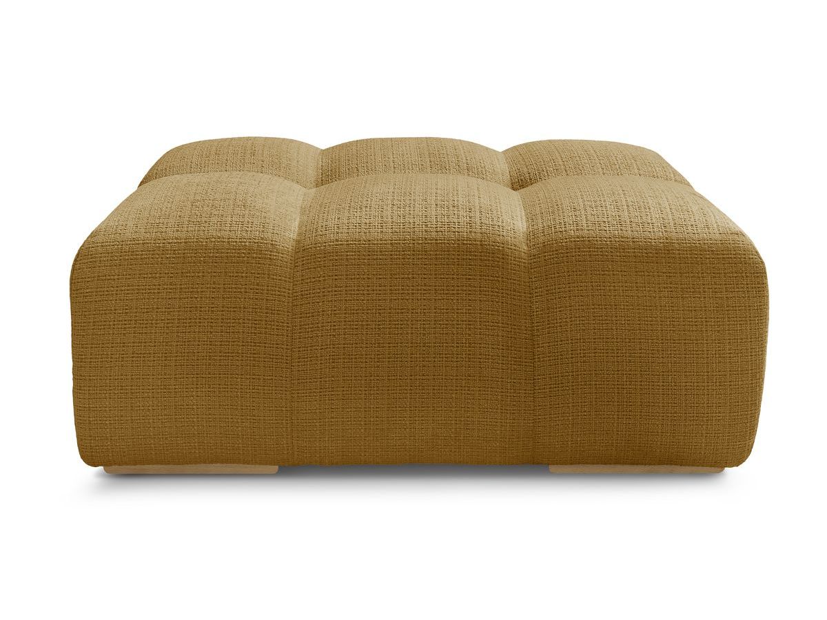 Canapé d'angle fixe EVEREST tissu chiné - Orange - Angle droit - 10 coussins
