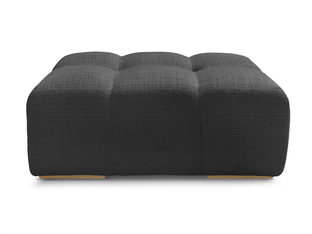 Canapé d'angle fixe EVEREST tissu chiné - Orange - Angle droit - 10 coussins