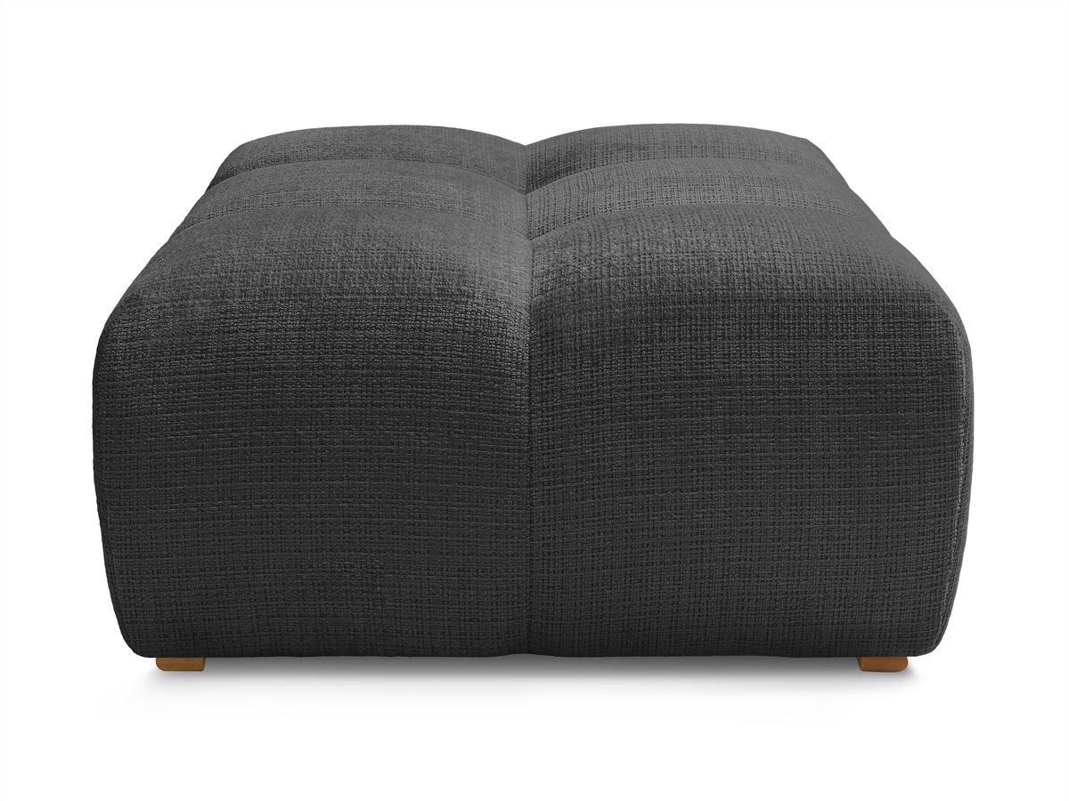 Canapé d'angle fixe EVEREST tissu chiné - Orange - Angle droit - 10 coussins