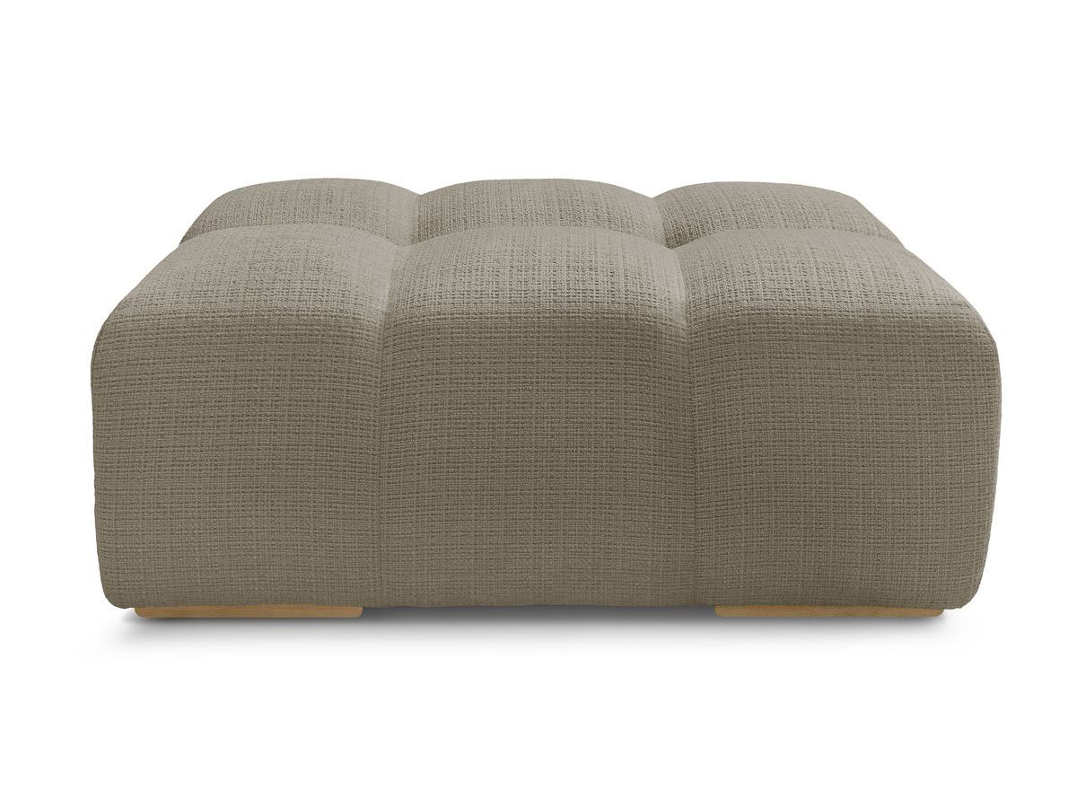 Canapé d'angle fixe EVEREST tissu chiné - Orange - Angle droit - 10 coussins