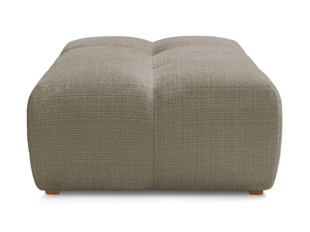 Canapé d'angle fixe EVEREST tissu chiné - Orange - Angle droit - 10 coussins