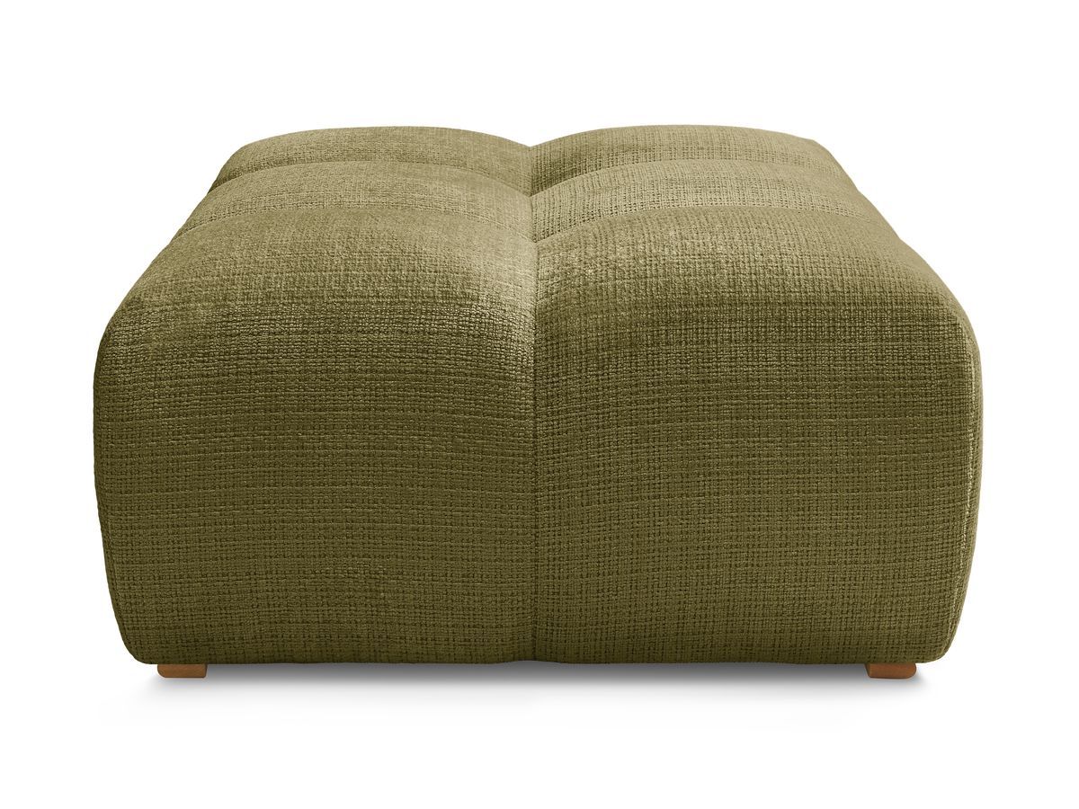 Canapé d'angle fixe EVEREST tissu chiné - Orange - Angle droit - 10 coussins