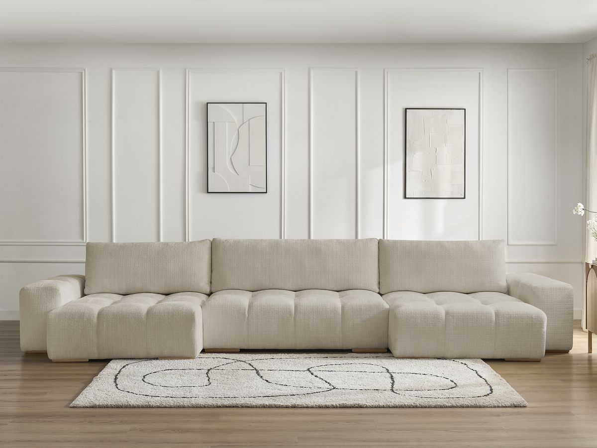 Canapé panoramique ANAKIN texturé beige — vue 5