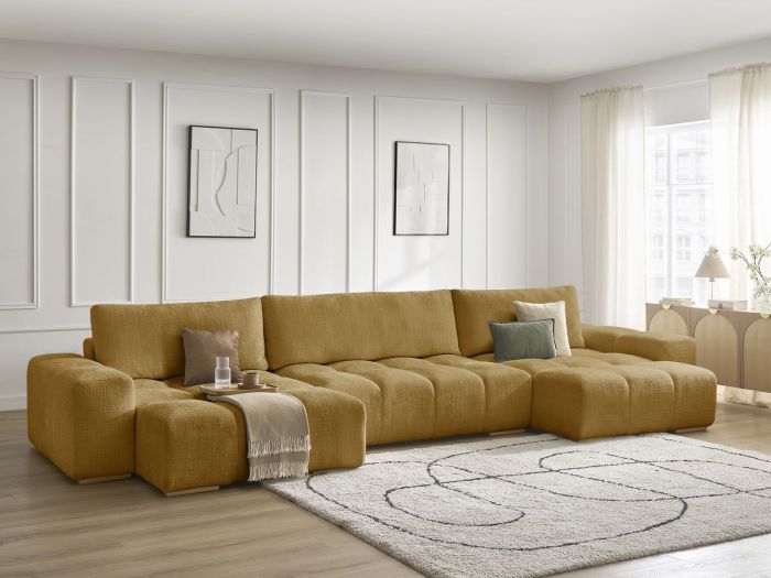 Canapé panoramique fixe ANAKIN tissu texturé