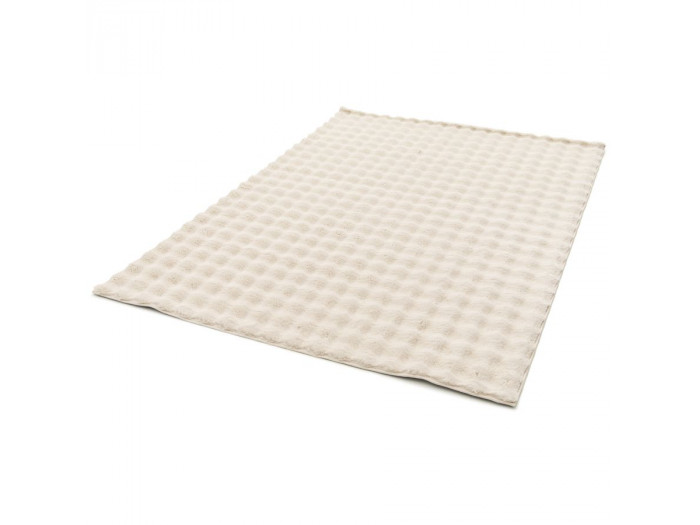 Tapis poil ras BOB uni en relief 3D