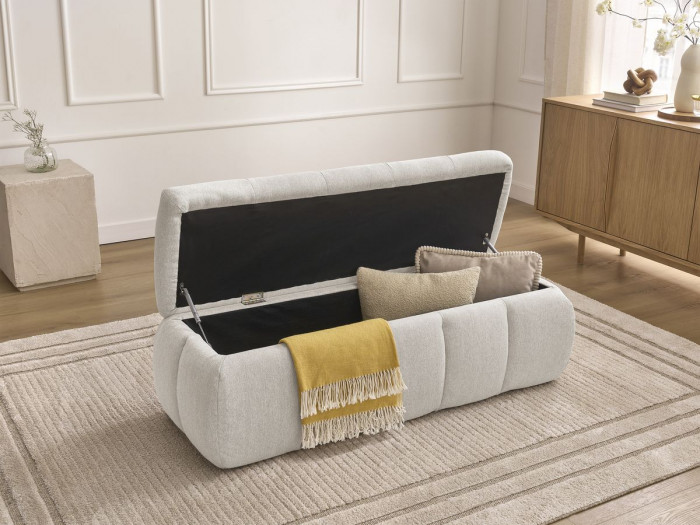 Bout de lit DENALI tissu lisse