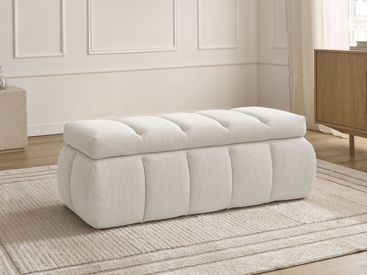 Bout de lit DENALI lisse beige — vue 5