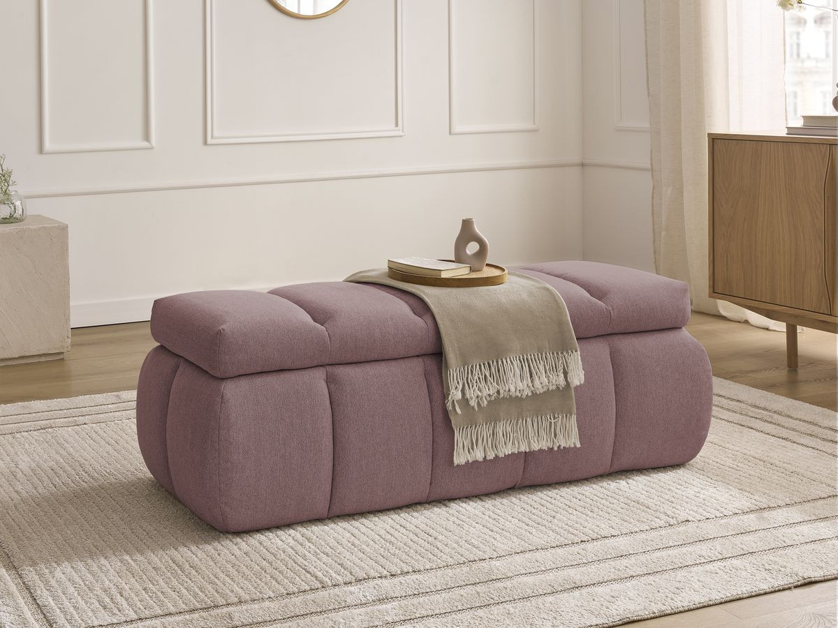 Bout de lit DENALI tissu lisse