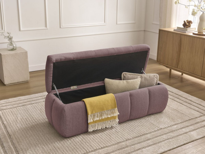 Bout de lit DENALI tissu lisse