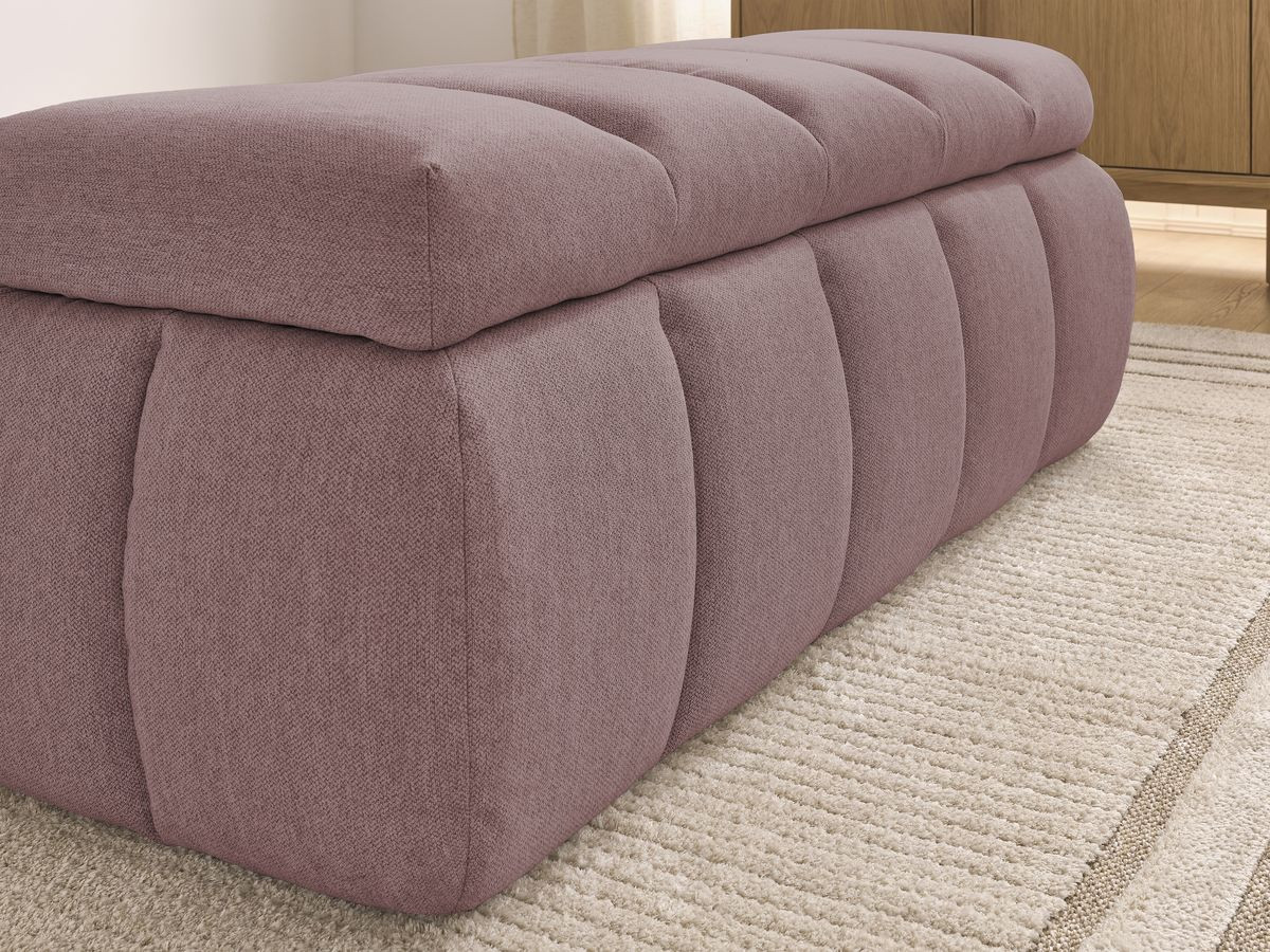 Bout de lit DENALI tissu lisse