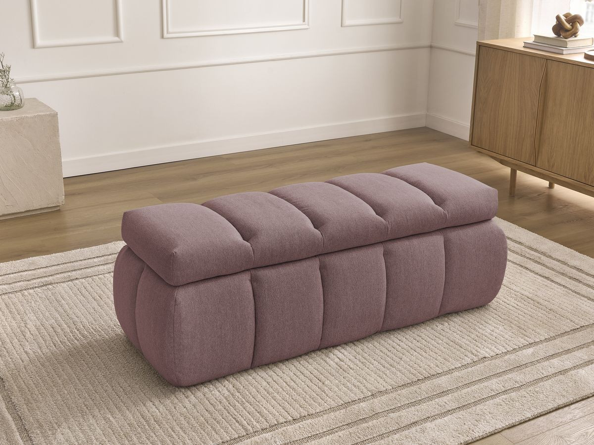 Bout de lit DENALI lisse rose — vue 5