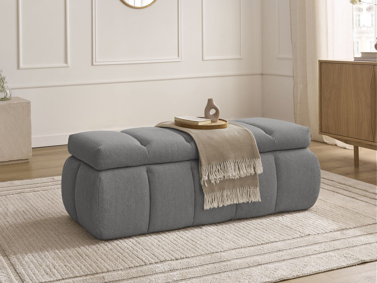 Bout de lit DENALI tissu lisse