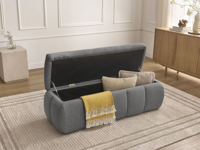 Bout de lit DENALI tissu lisse
