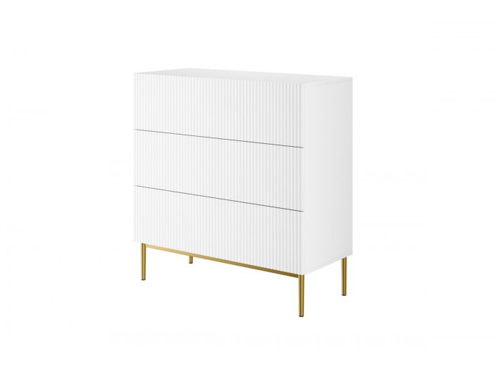 Table de chevet KASHA 3 tiroirs pieds or