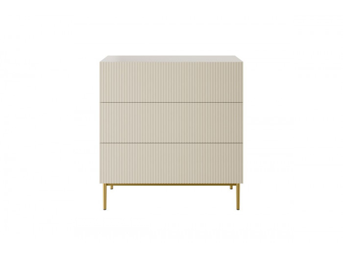 Commode KASHA 3 tiroirs pieds or