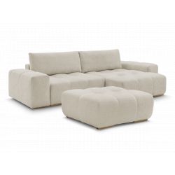 Angle convertible réversible coffre + pouf