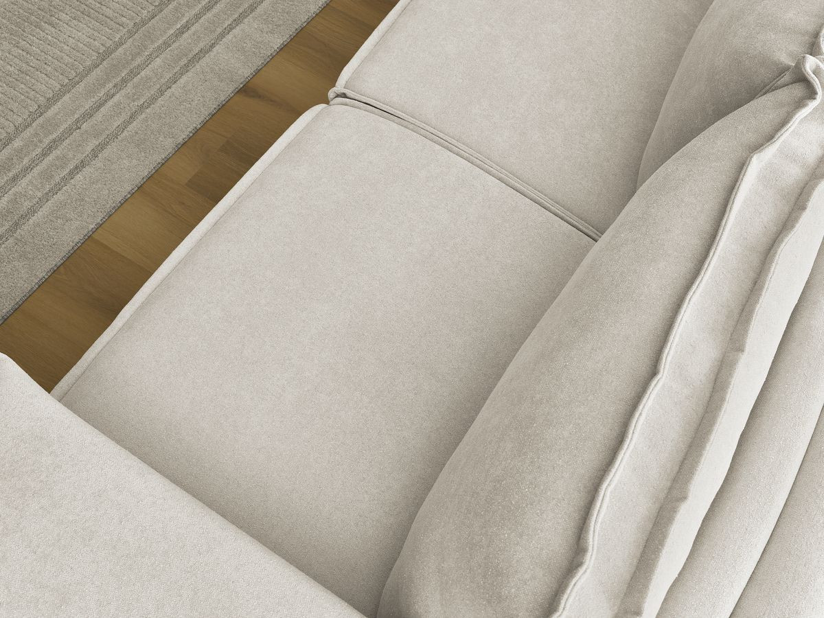 Canapé droit convertible CHELSEA ouverture express tissu texturé