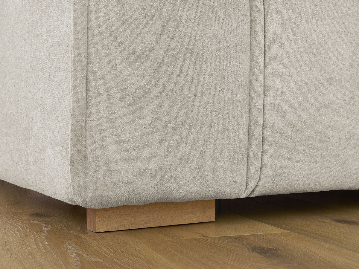 Canapé droit convertible CHELSEA ouverture express tissu texturé