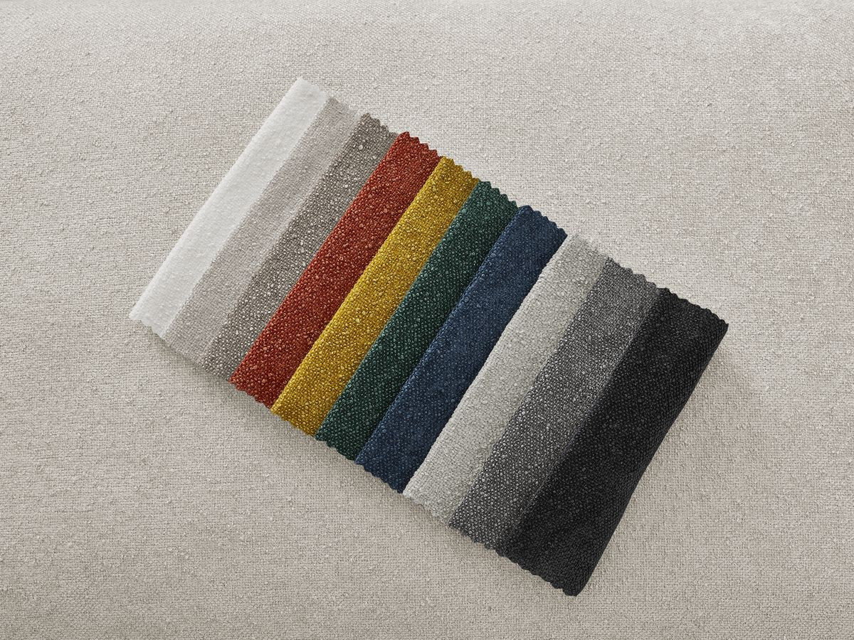 Canapé droit convertible CHELSEA ouverture express tissu texturé