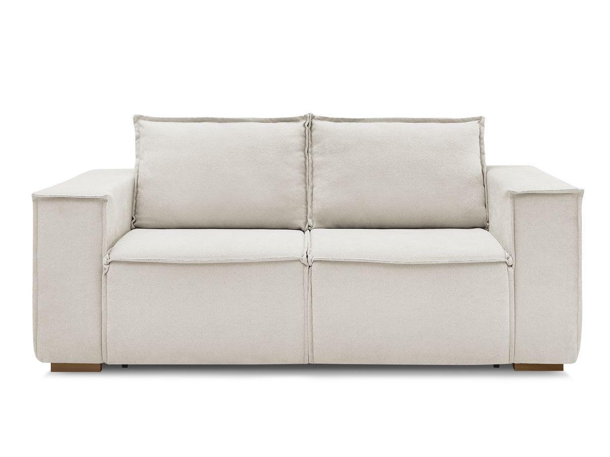 Canapé droit convertible CHELSEA ouverture express tissu texturé