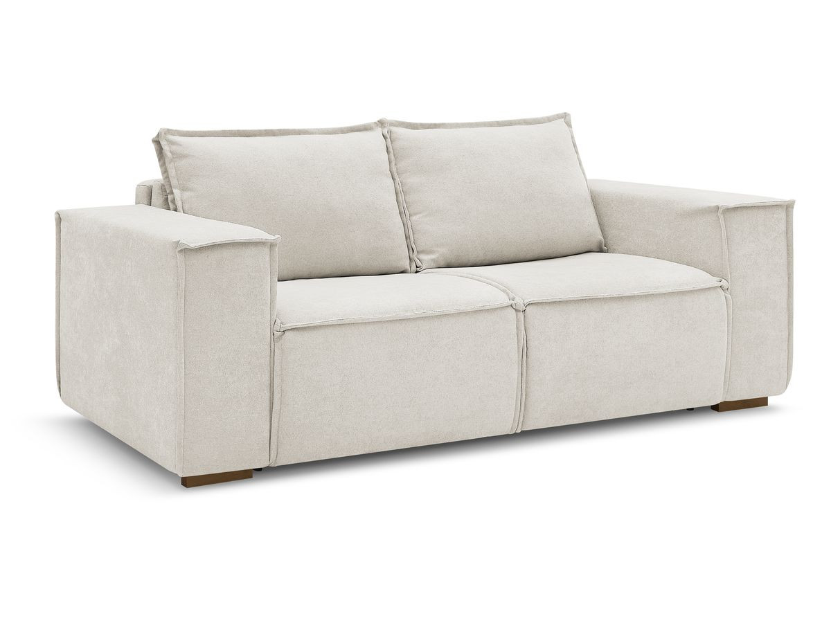 canapé droit convertible chelsea ouverture express tissu texturé de couleur beige