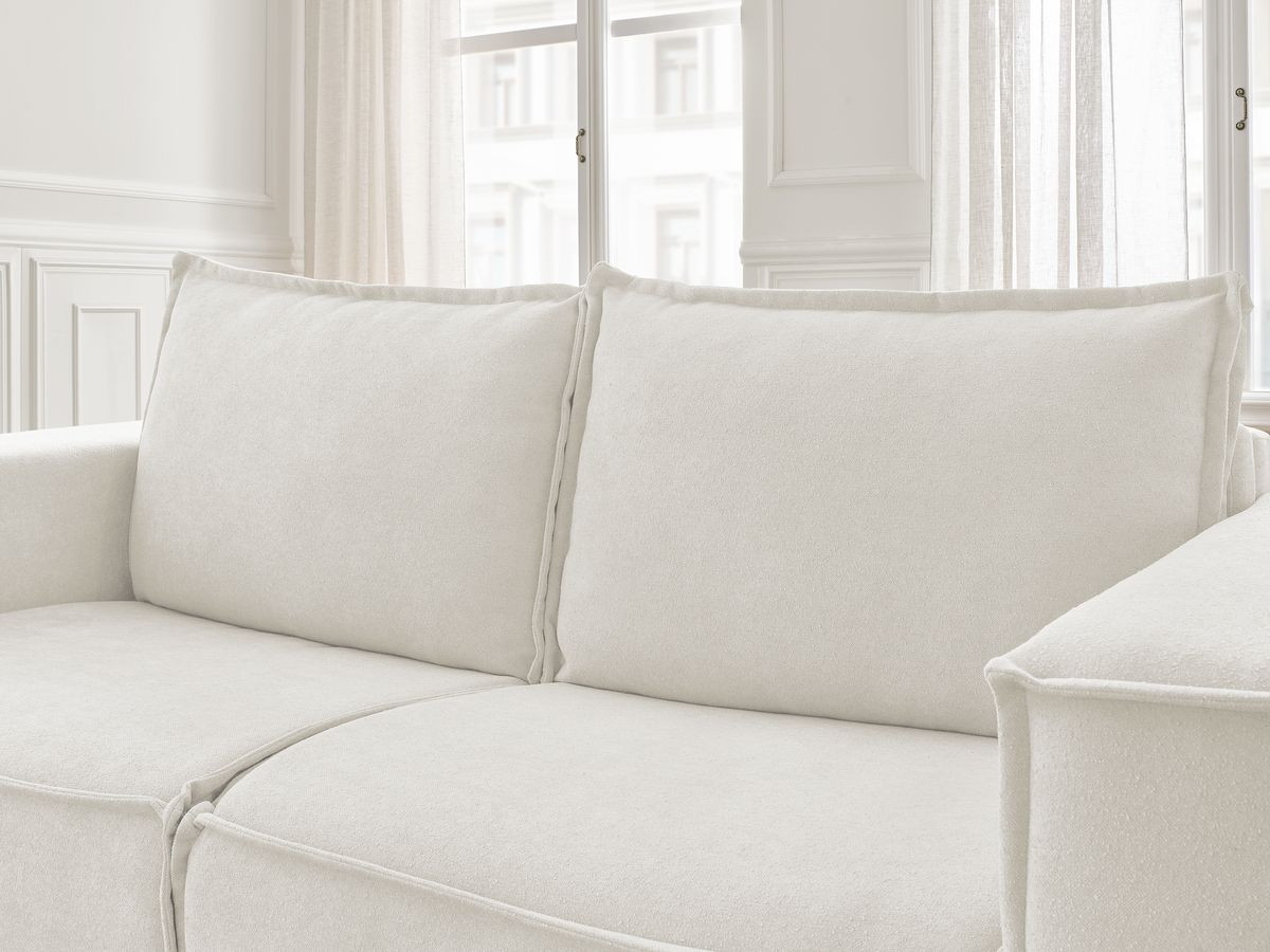 Canapé droit convertible CHELSEA ouverture express tissu texturé