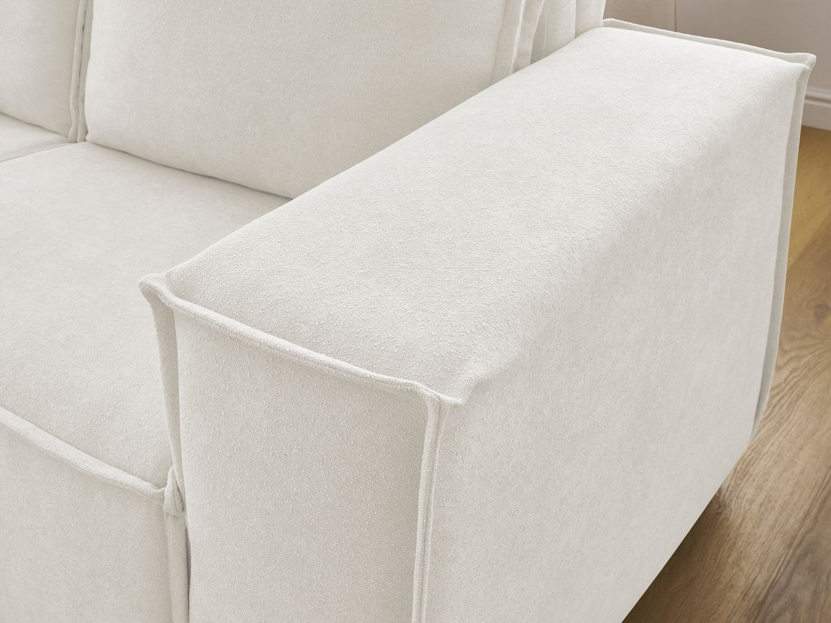 Canapé droit convertible CHELSEA ouverture express tissu texturé