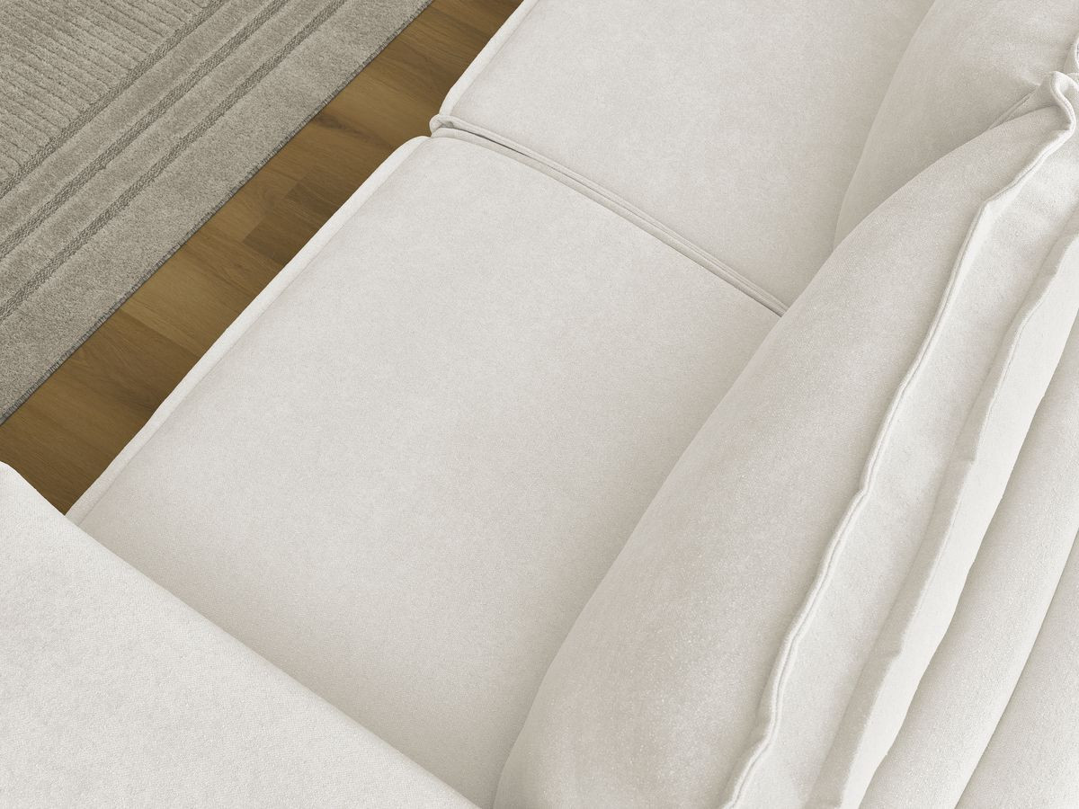 Canapé droit convertible CHELSEA ouverture express tissu texturé