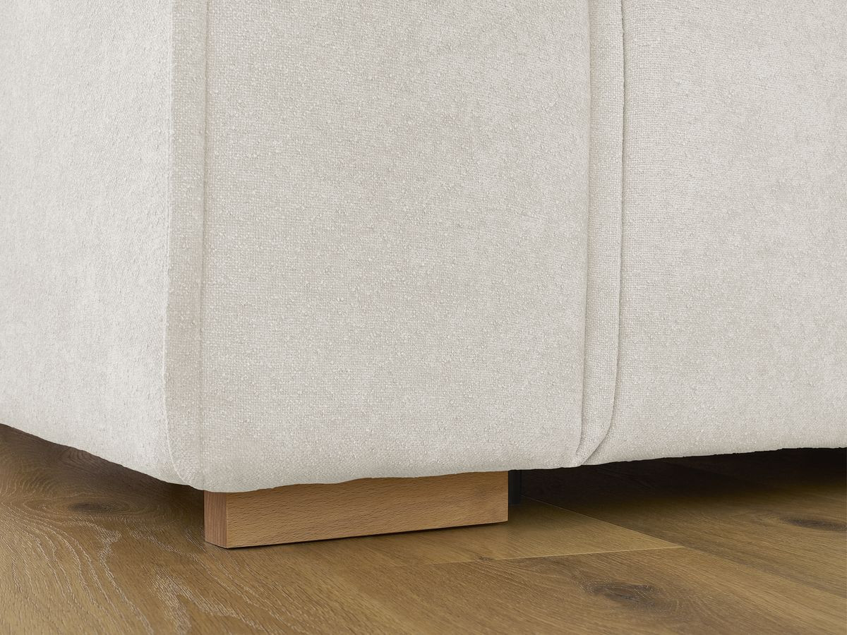 Canapé droit convertible CHELSEA ouverture express tissu texturé