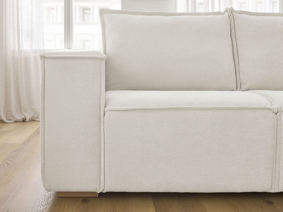 Canapé droit convertible CHELSEA ouverture express tissu texturé