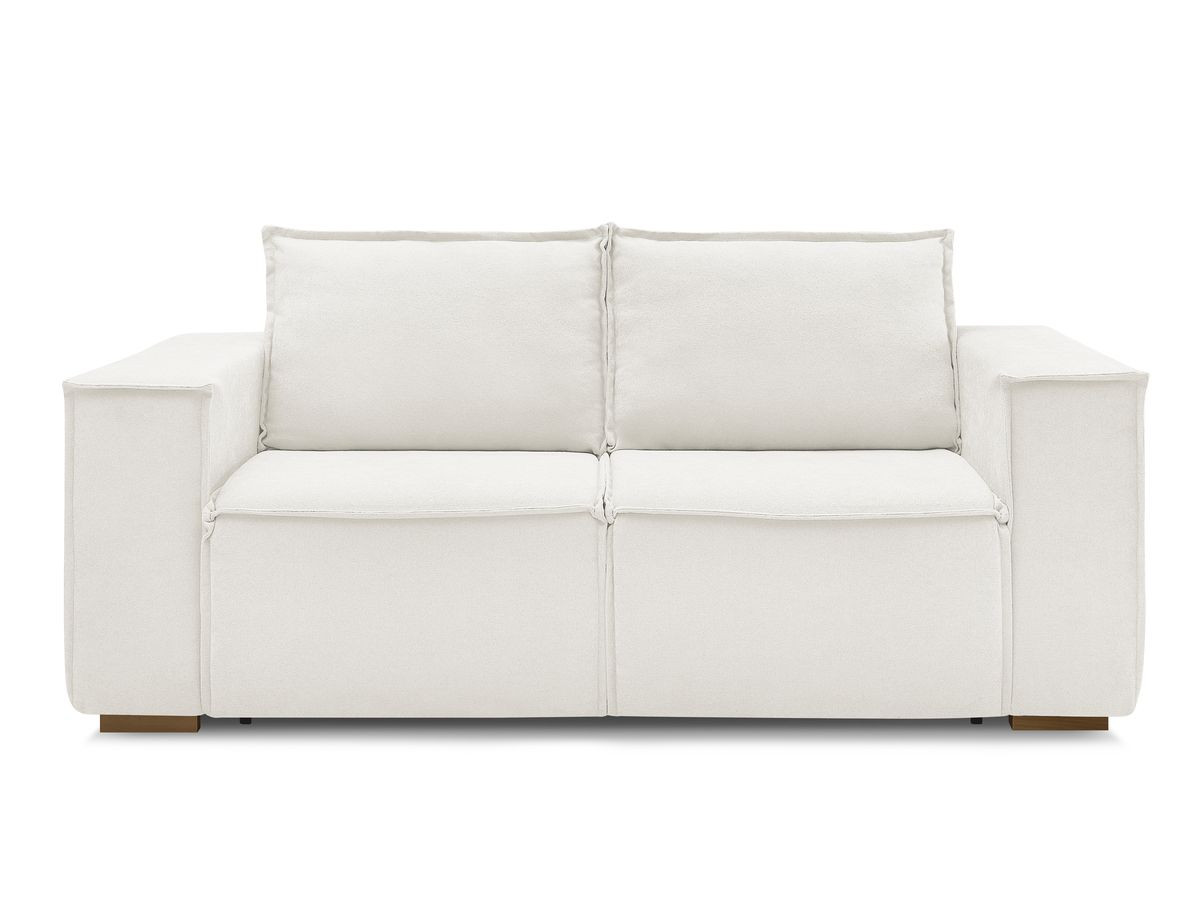 Canapé droit convertible CHELSEA ouverture express tissu texturé